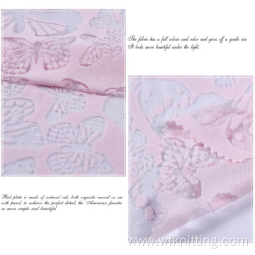 Polyester Cotton Single Jersey Print Burnout Knit Fabric